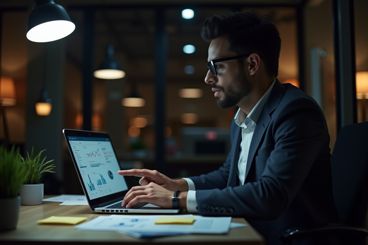 Personne travaillant seul avec des croquis de strategie digitale